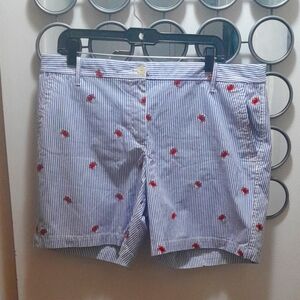 🌺TALBOT'S STRIPED RED EMBROIDERED Shorts